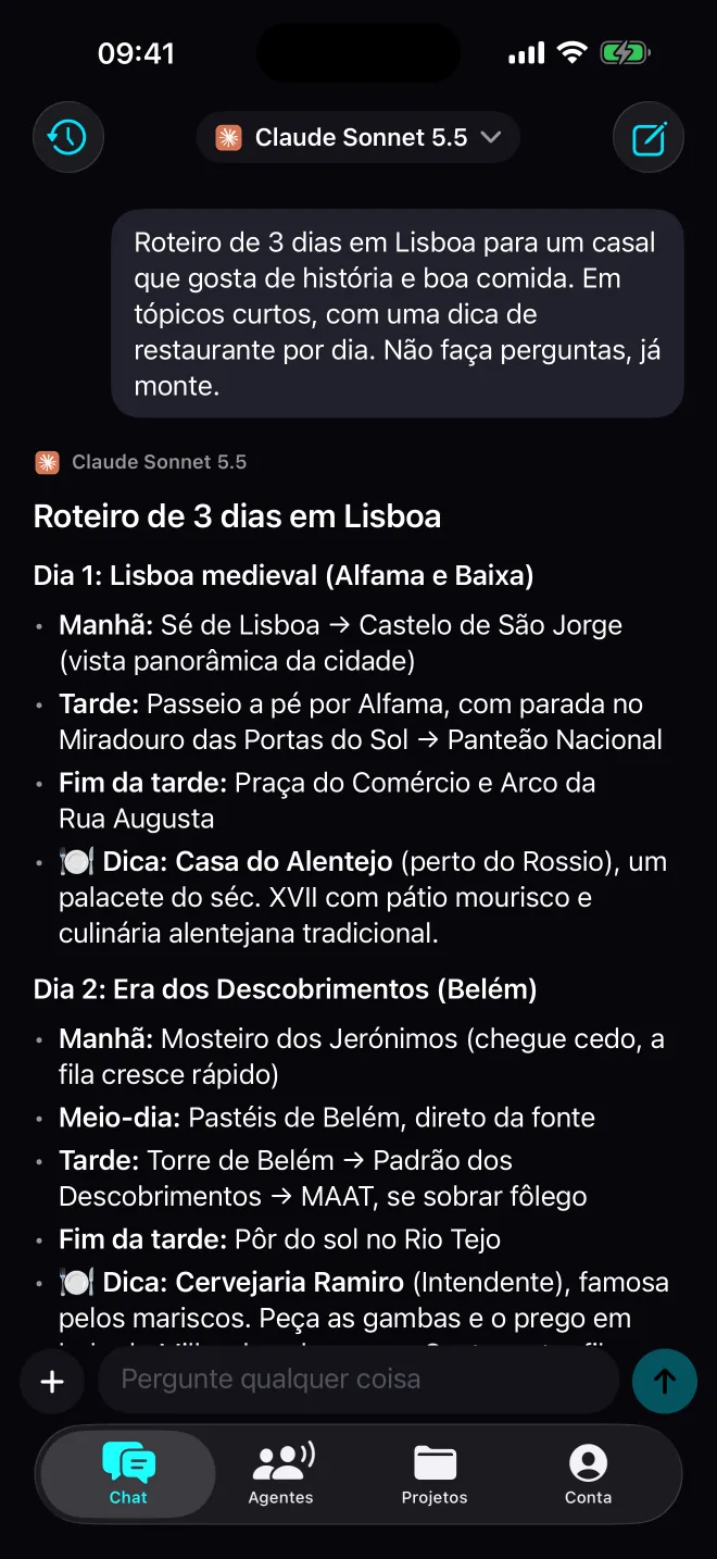 Chat do app da iatz.me